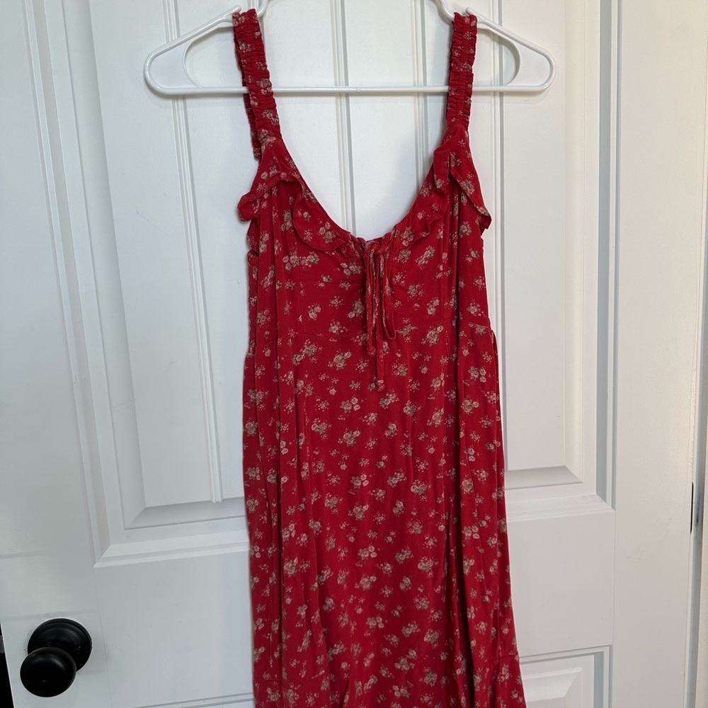 American Eagle Outfitters Red Floral Mini Dress